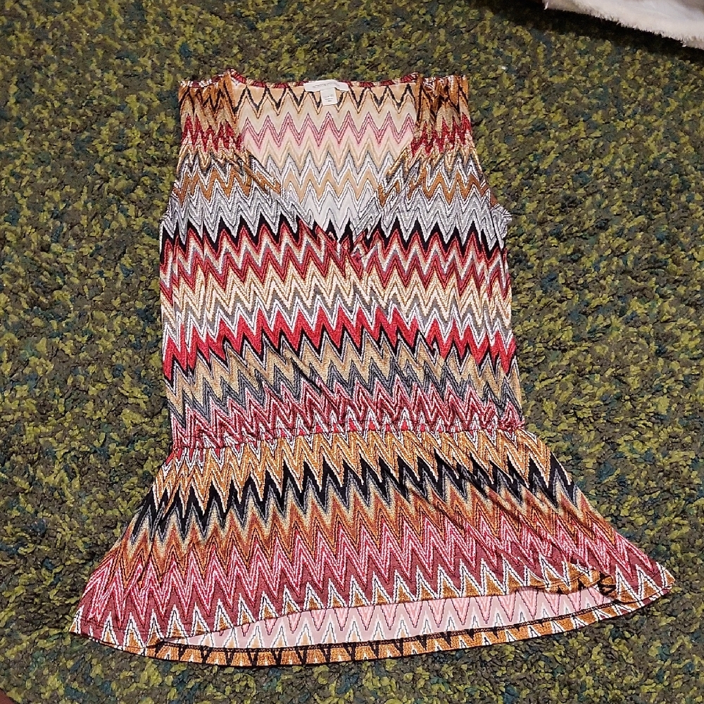 70s Chevron Colorful Sleeveless Top